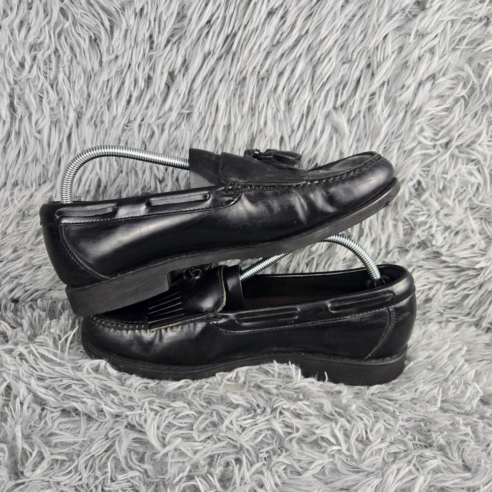 Rockport Kiltie‎ Tassel Loafers Mens 10.5M Black Leather APM 80001 Slip On Shoes